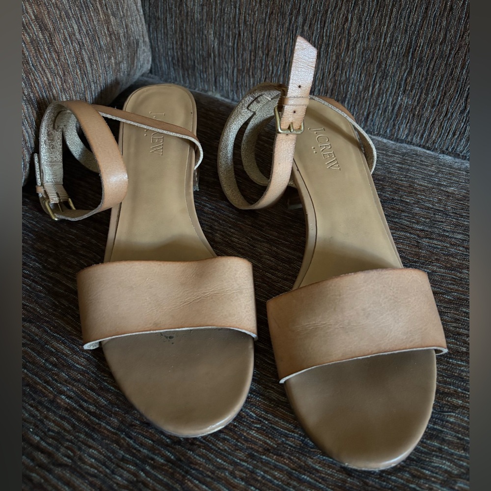 J. Crew Tan Women's Leather Sandals